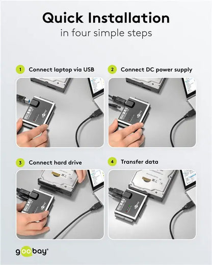Adaptor de hard disk USB 3.0 pentru IDE si SATA 2.5 / 3.5 inchi Goobay 72013