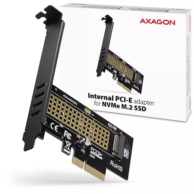 Adaptor Intern PCEM2-N PCI-E 3.0 4x - M.2 SSD NVMe suport SSD pana la 80mm AXAGON