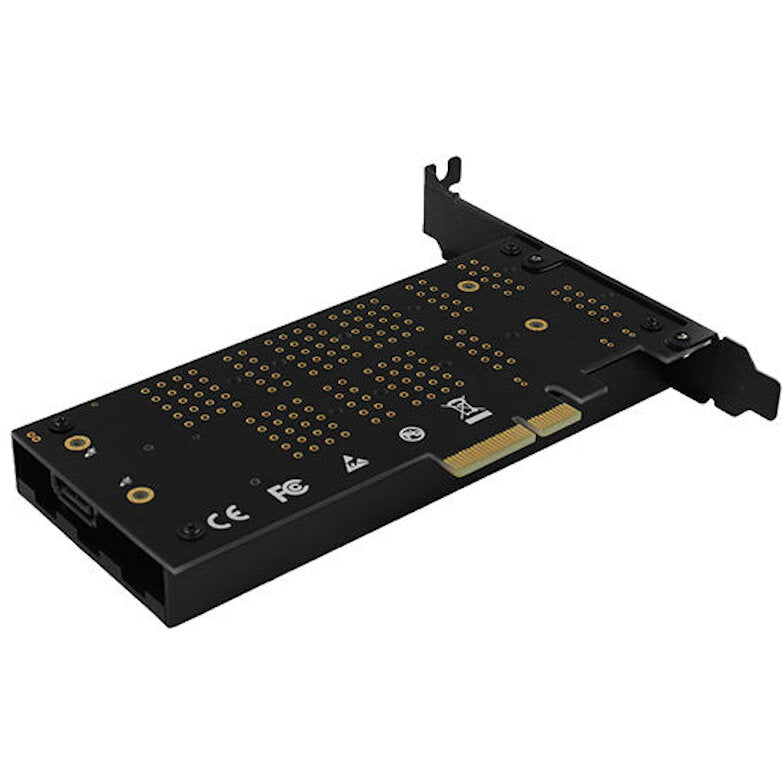 Adaptor Intern PCI-E 3.0 4x - DUAL M.2 SSD (NVMe + SATA) Voltaj Dual Suport SSD max. 110mm + Cooler Activ Axagon PCEM2-DC