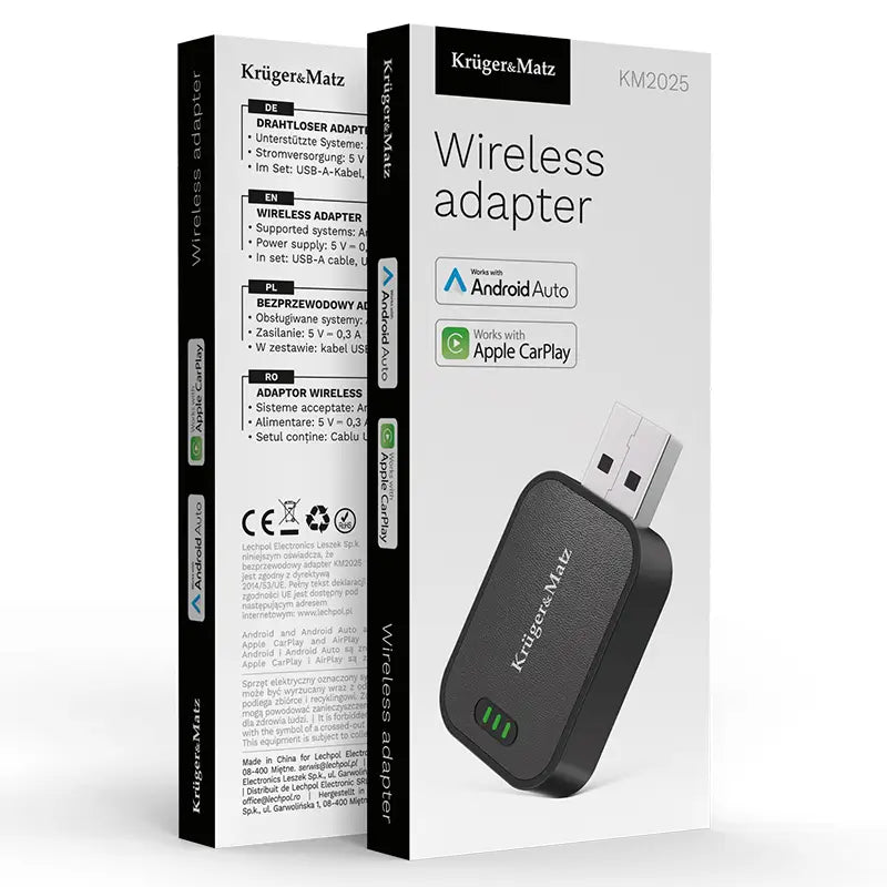 Adaptor wireless ANDROID Auto Car Play Kruger&Matz KM2025