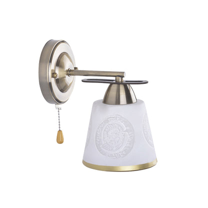Aplică ALBA AP1, LY-3184, 1xE27, alb, bronz antic, maro - eVoltaSmart