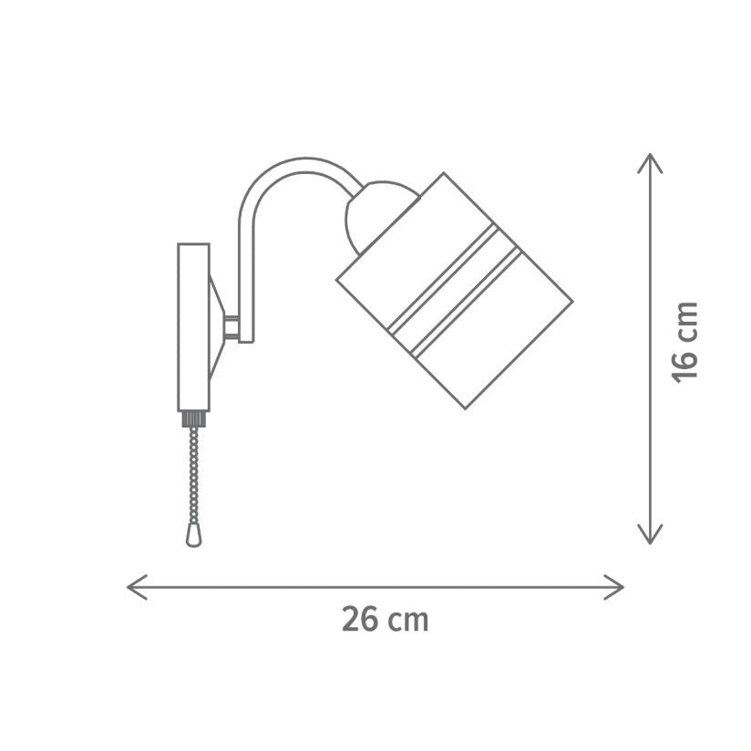Aplică CERTIS AP1, KL101045, 1xE27, alb, negru, auriu - eVoltaSmart