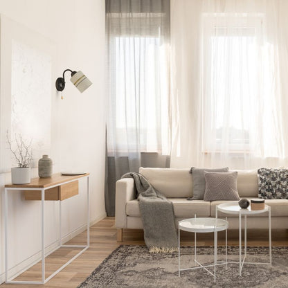 Aplică CERTIS AP1, KL101045, 1xE27, alb, negru, auriu - eVoltaSmart
