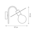 Aplică DRAGON AP1, KL101019, 1xE27, alamă satinată, negru - eVoltaSmart