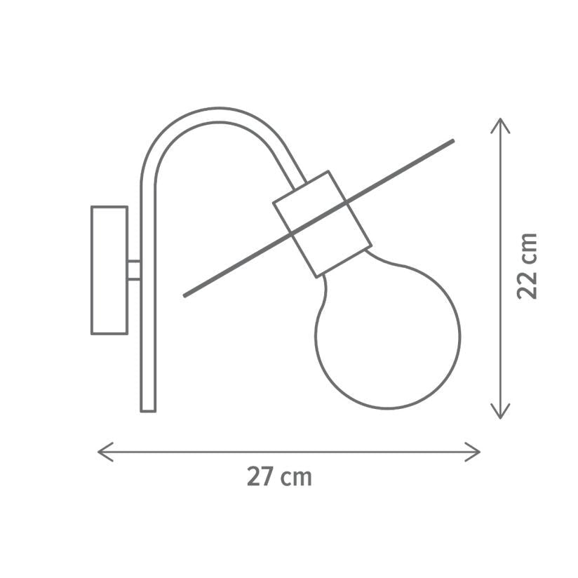 Aplică DRAGON AP1, KL101019, 1xE27, alamă satinată, negru - eVoltaSmart