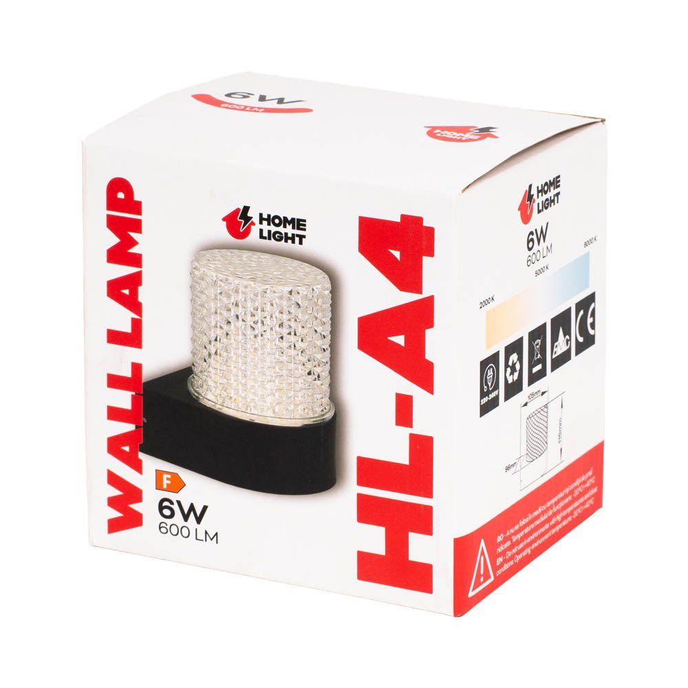 Aplica exterior HL - A4 6W 600lm 8000K IP44, Homelight - eVoltaSmart