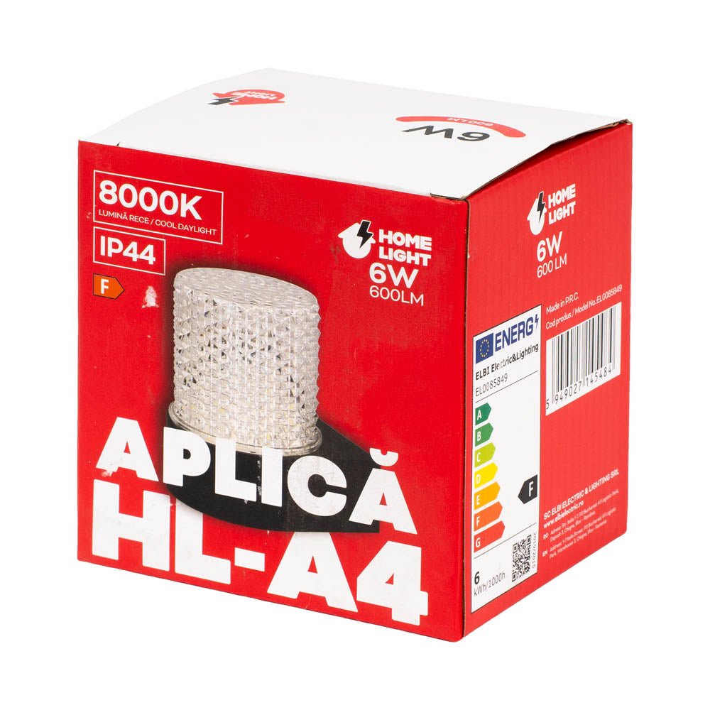 Aplica exterior HL - A4 6W 600lm 8000K IP44, Homelight - eVoltaSmart