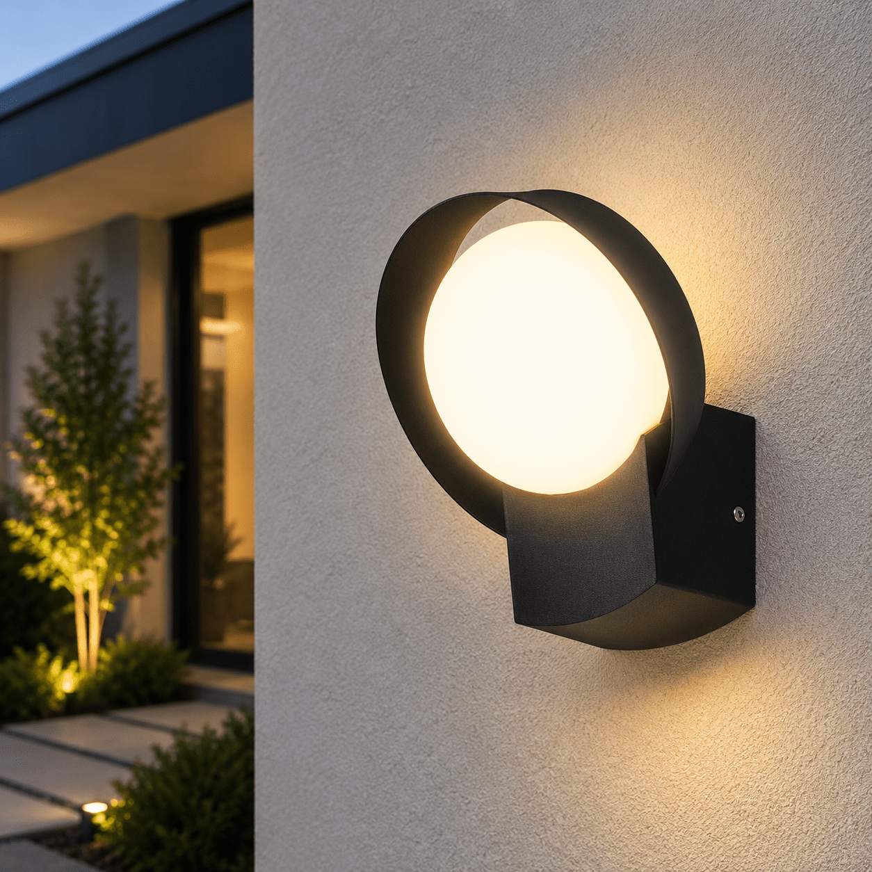 Aplica Hathor LED 16W IP54, negru, Erste - eVoltaSmart