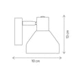 Aplică INTIM AP1, KL161004, 1xE14, fumuriu, negru - eVoltaSmart
