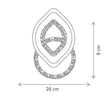 Aplică LED DORIS AP1, KL151050, 30W, 3000-6500K, alb - eVoltaSmart