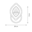 Aplică LED RHODOS AP1, KL151067, 28W, 3000-6500K, alb - eVoltaSmart