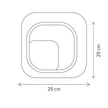 Aplică LED SWELL AP1, KL141026, 16W, 4000K, negru - eVoltaSmart