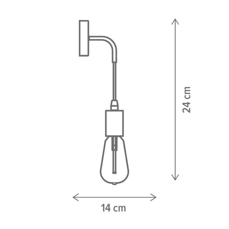 Aplică ROPE AP1, KL101039, 1xE27, negru - eVoltaSmart