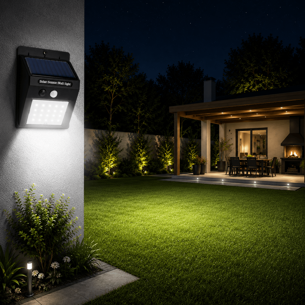 Aplica solara cu senzor mini LED IP44, Homelight - eVoltaSmart