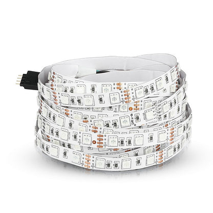 Banda LED 12V SMD5050 60LED/m 7W/m 900lm RGB IP20 5m V-TAC SKU-212120
