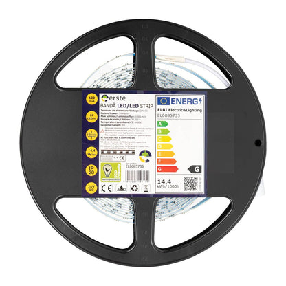 Banda LED 24V 5X60LED 14.4W/M 6400K IP20 5m, Erste - eVoltaSmart