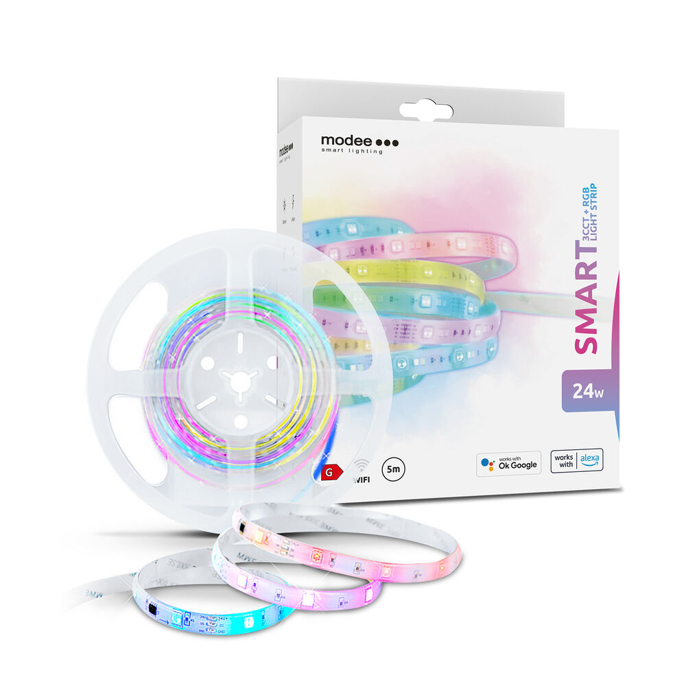 Banda LED Smart WiFi Modee RGB +3CCT 24W 3.4W/m 240lm/m Tuya IP20 5m MSL-LS24W5MRGB