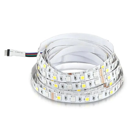 Banda LED SMD5050 60LED/m 357lm/m 8W/m RGB+W alb neutru IP20 5m V-TAC SKU-212552