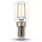 Bec E14 ST26 cu filament LED 2W 6000K alb rece V-TAC
