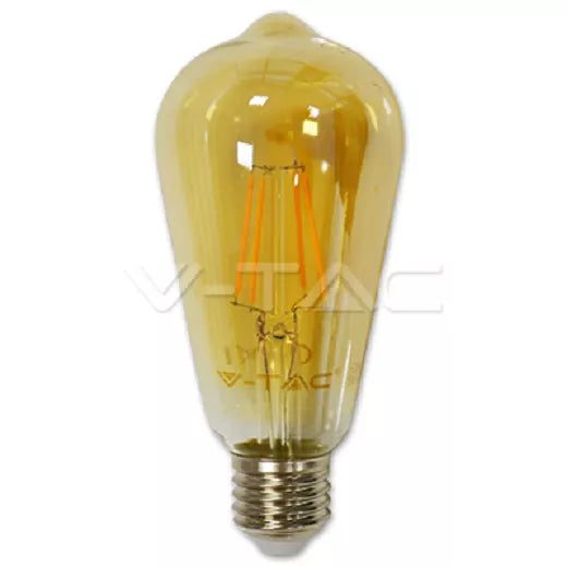 Bec E27 cu filament LED 4W 2200K ST64 model EDISON V-TAC