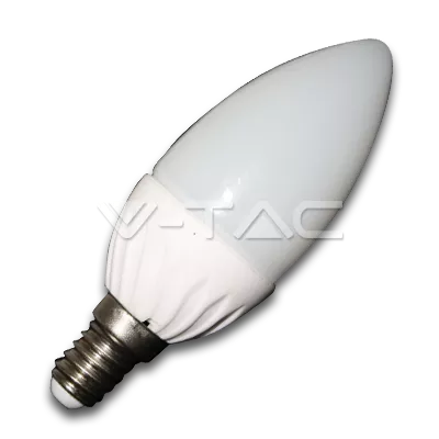 Bec LED 4W E14 220V lumanare alb V-TAC