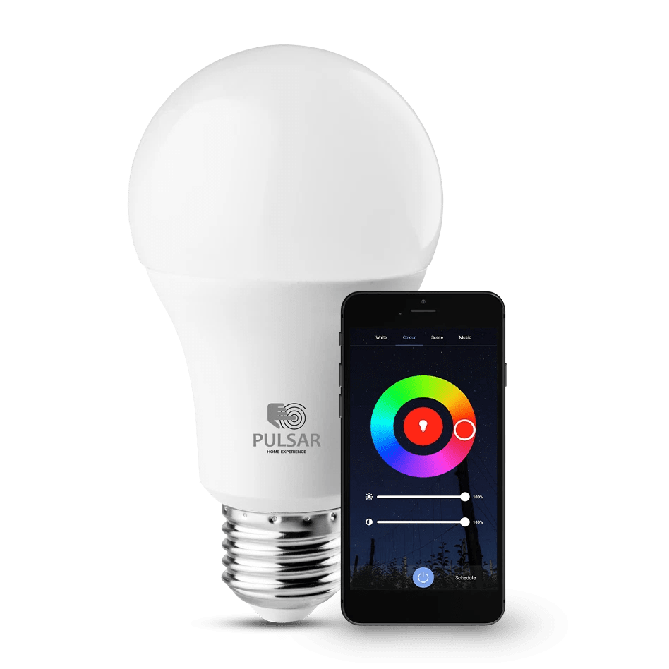Bec LED A60 10W E27 RGB TUYA Wifi+Bluetooth, PULSAR - eVoltaSmart