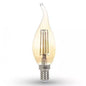 Bec LED E14 4W alb cald cu filament 2200K V-TAC