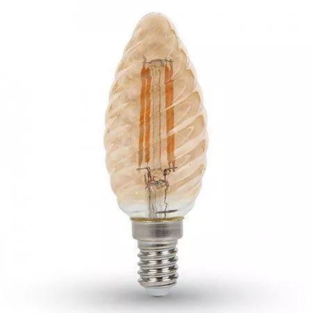 Bec LED E14 4W cu filament 2200K alb cald V-TAC