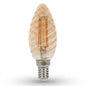 Bec LED E14 4W cu filament 2200K alb cald V-TAC