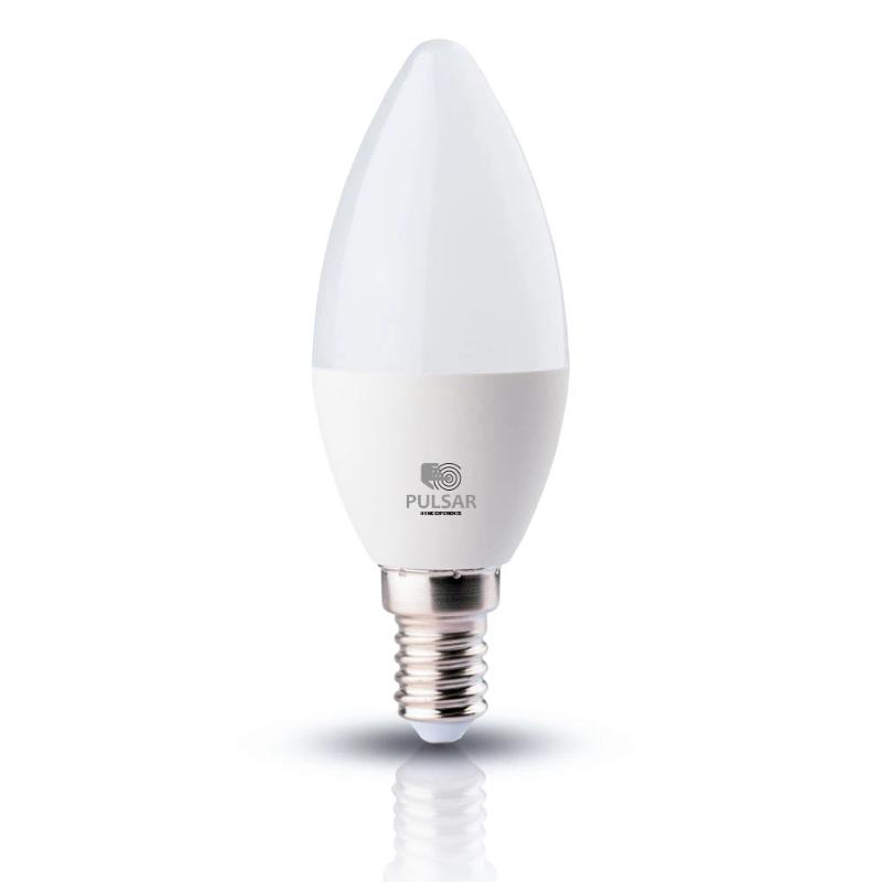 Bec LED Lumanare 6W E14 RGB TUYA Wifi+Bluetooth, PULSAR - eVoltaSmart