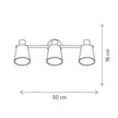 Aplica perete Blade PL3 Klausen 3xE14 negru, stil minimalist modern, iluminat ambiental interior
