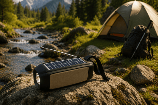 Boxa portabila cu incarcare solara, Bluetooth 5.0, radio FM si lanterna - eVoltaSmart