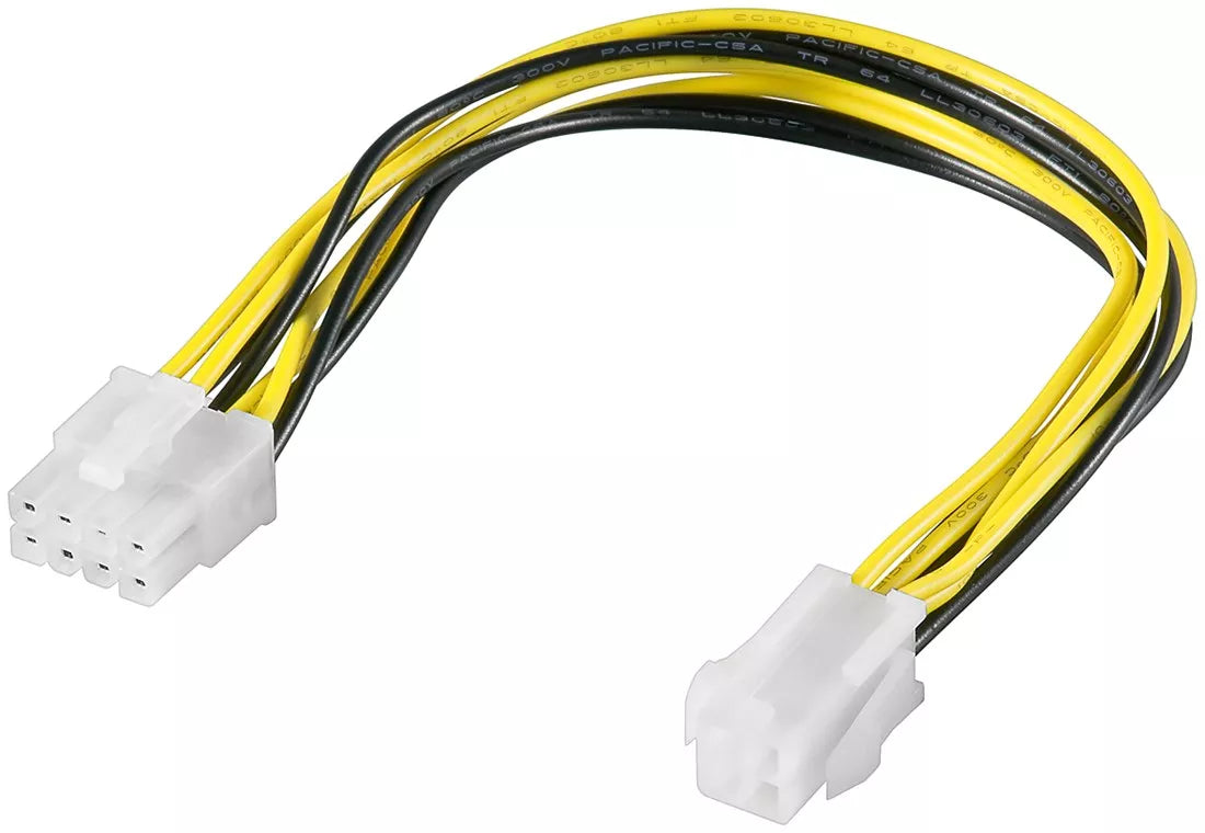Cablu adaptor de alimentare PC ATX12 P4 4 pini tata la PCIe 8 pini mama 0.2m Goobay