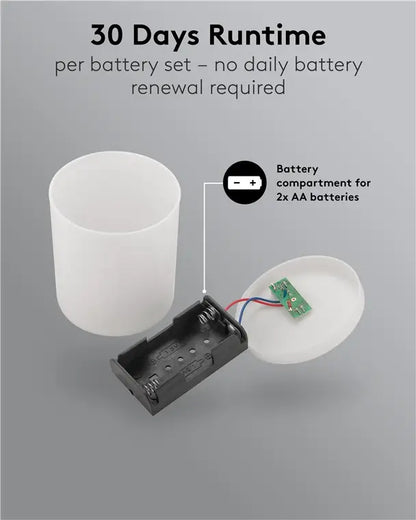 Candela lumanare cu LED rosie cu palpaire IP44 2xAA Goobay 77757