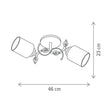Candelabru ALKA 2, LY-3359, 2xE27, ambra, auriu - eVoltaSmart