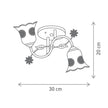 Candelabru BELLIS 2, LY-3087, 2xE27, alb, bronz antichizat - eVoltaSmart