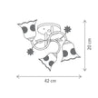 Candelabru BELLIS 3, LY-3088, 3xE27, alb, bronz antichizat - eVoltaSmart
