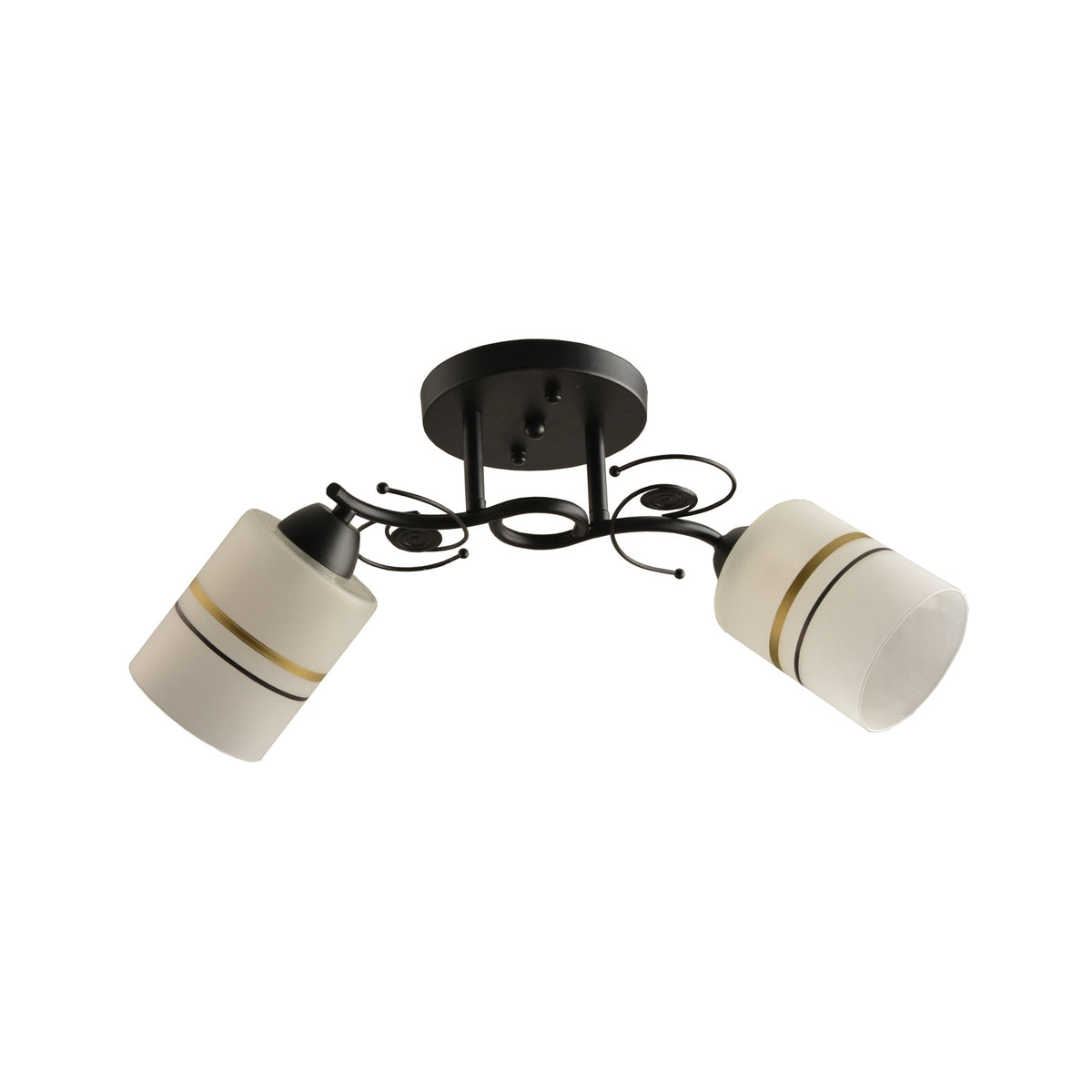 Candelabru CERTIS PL2, KL100043, 2xE27, alb, negru, auriu - eVoltaSmart