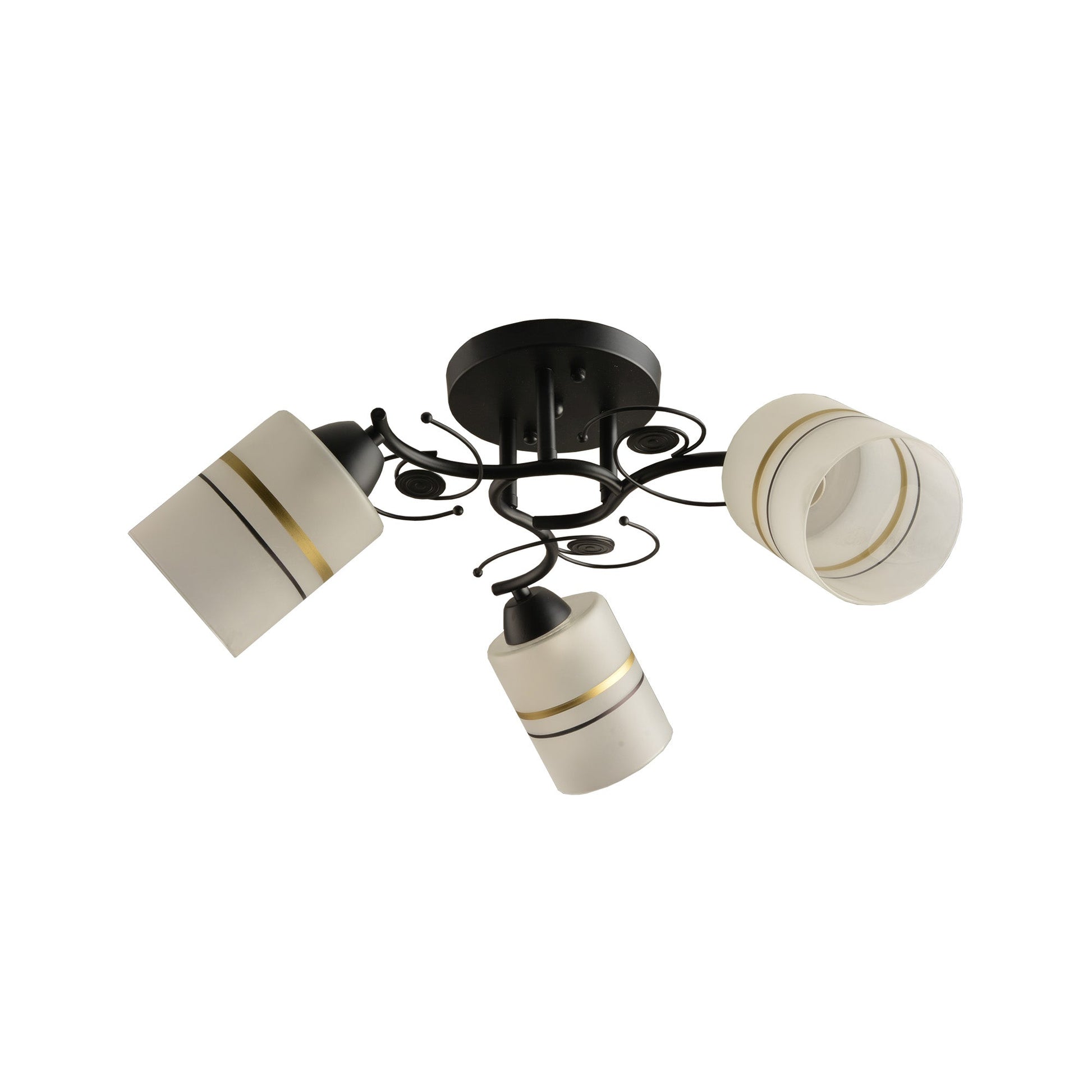 Candelabru CERTIS PL3, KL100044, 3xE27, alb, negru, auriu - eVoltaSmart