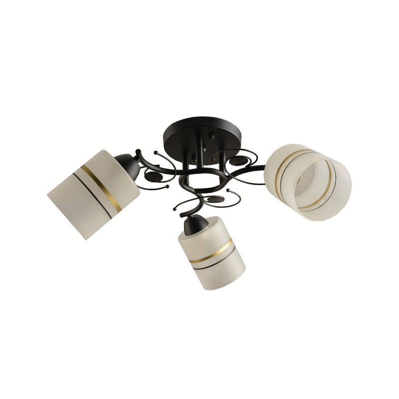 Candelabru CERTIS PL3, KL100044, 3xE27, alb, negru, auriu - eVoltaSmart