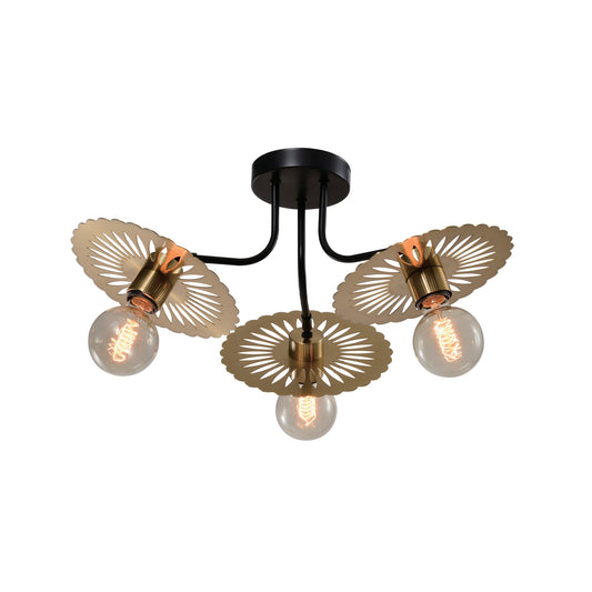 Candelabru DRAGON 3, KL103011, 3xE27, alamă satinată, negru - eVoltaSmart