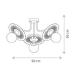 Candelabru DRAGON 3, KL103011, 3xE27, alamă satinată, negru - eVoltaSmart