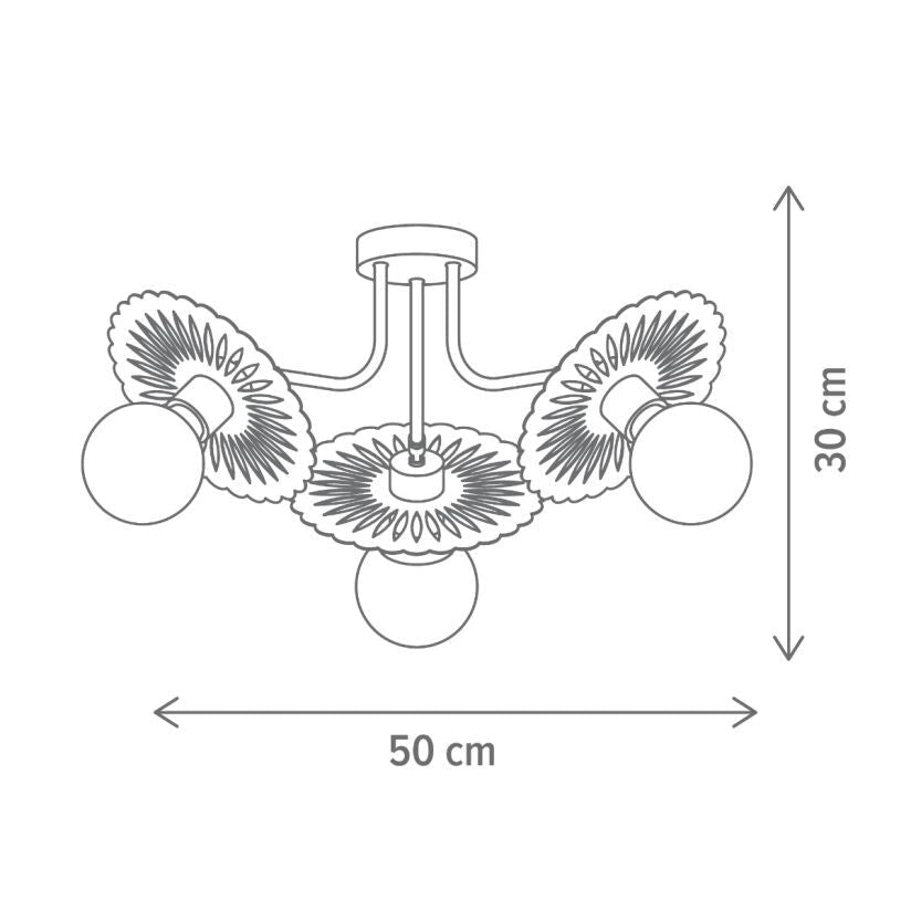 Candelabru DRAGON 3, KL103011, 3xE27, alamă satinată, negru - eVoltaSmart