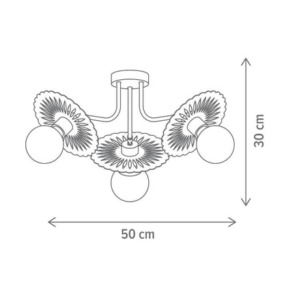 Candelabru DRAGON 3, KL103011, 3xE27, alamă satinată, negru - eVoltaSmart