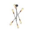 Candelabru STRAIGHT 6, KL106005, 6xE27, negru, cupru - eVoltaSmart