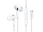 Casti In-Ear cu fir Choetech OC-A011-WH USB-C microfon reglare volum silicon alb