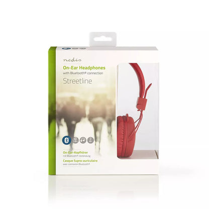 Casti multimedia bluetooth rosu NEDIS