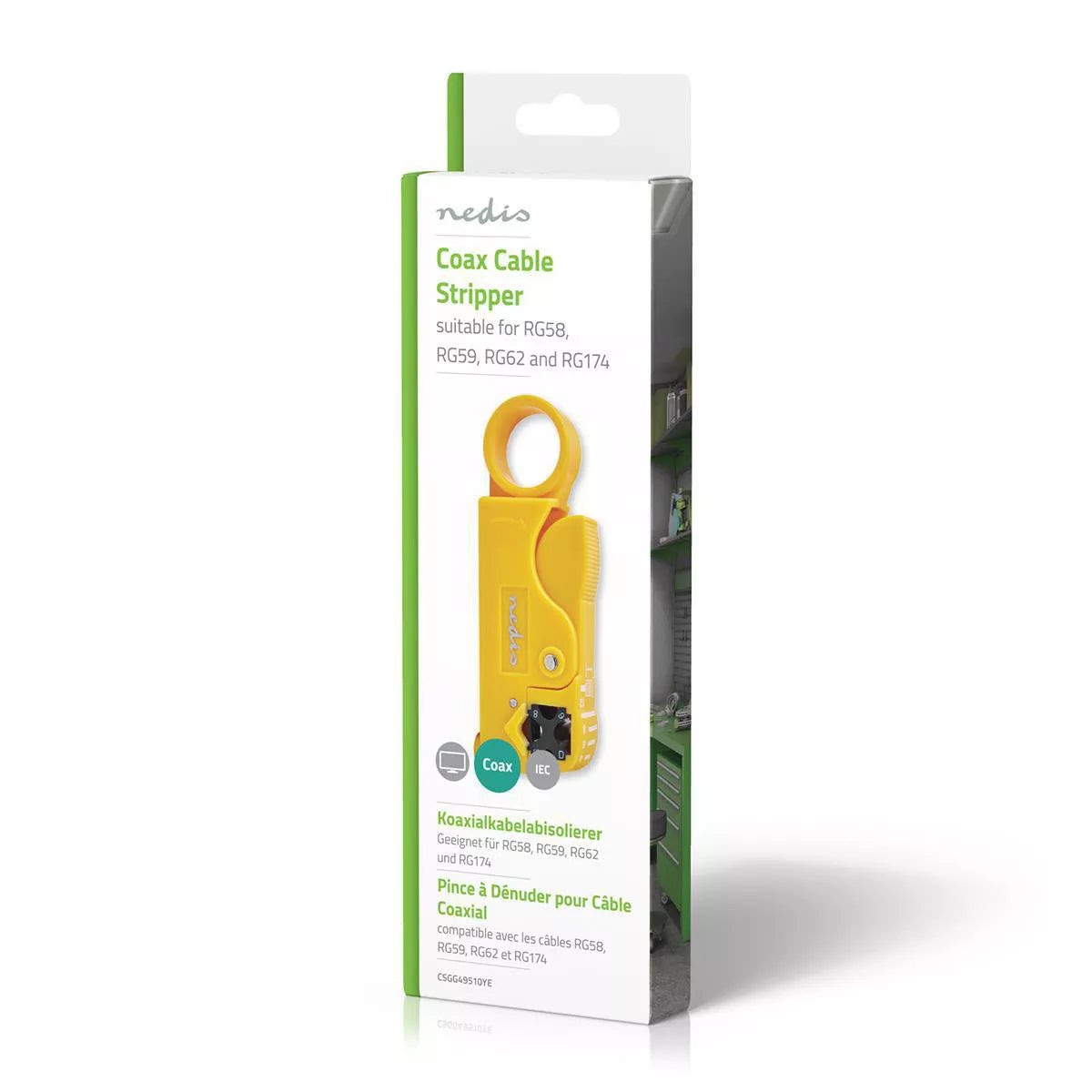Cleste dezizolare cablu coaxial Nedis RG58 RG59 RG62 RG7