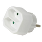 Conector alimentare AC SCHUKO splitter alb 2x soclu EURO LOGILINK LPS218