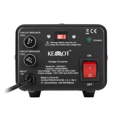 Convertor tensiune 230V-110V 400W 500VA KEMOT